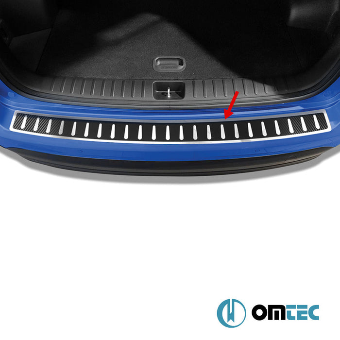 Karbon Folyolu Arka Tampon Eşiği Paslanmaz Çelik - Hyundai Tucson - SUV TL FL - (2019 - 2020)