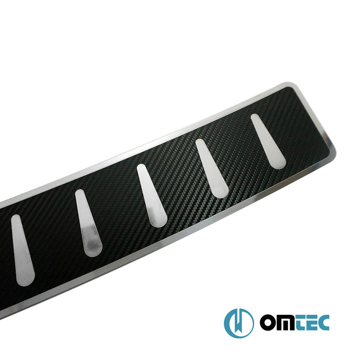 Karbon Folyolu Arka Tampon Eşiği Paslanmaz Çelik - Hyundai Tucson - SUV TL FL - (2019 - 2020)