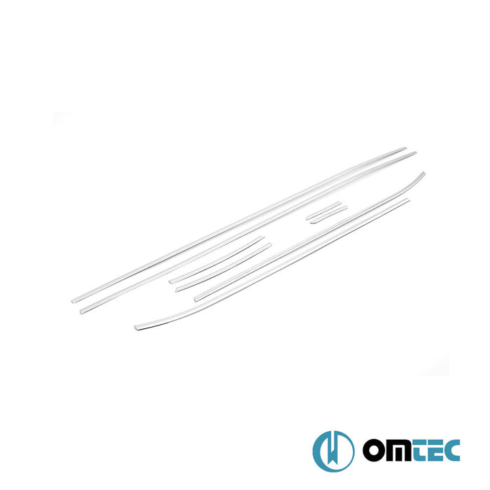 Cam Çıtası 8 Prç. Paslanmaz Çelik (Parlak) - Hyundai İ10 - HB 5D AC3 - (2019 - )