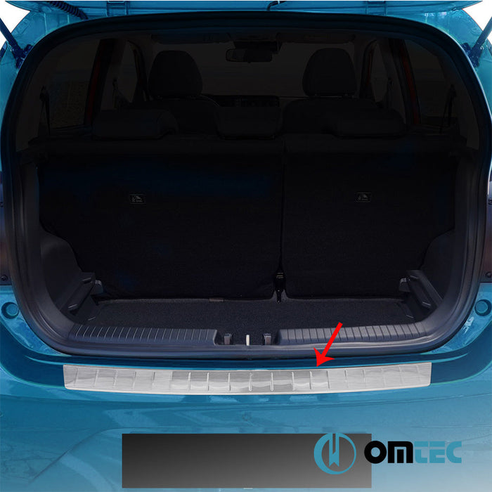 Arka Tampon Eşiği Paslanmaz Çelik (Taşlı) - Hyundai İ10 - HB 5D AC3 - (2019 - )