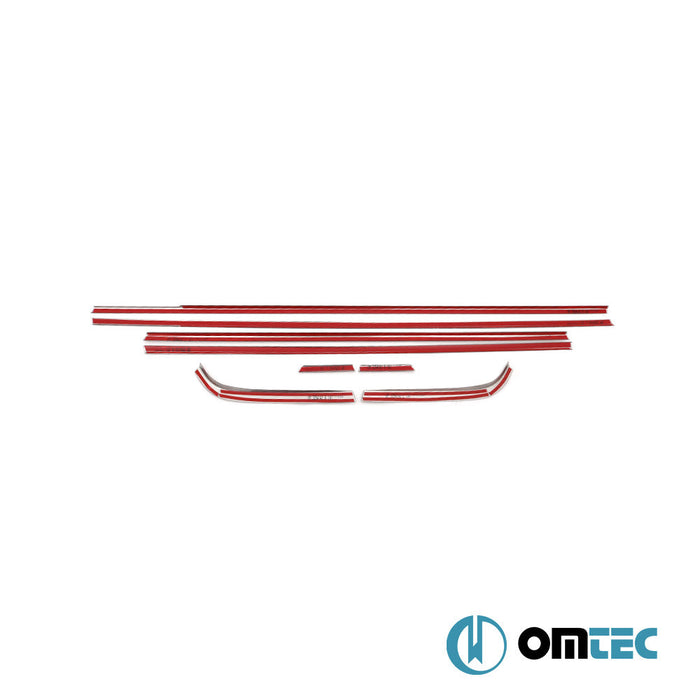 Cam Çıtası 8 Prç. Paslanmaz Çelik (Parlak) - Hyundai Bayon - SUV BC3 - (2021 - )