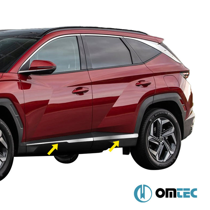 Yan Kapı Çıtası 4 Prç. Paslanmaz Çelik - Hyundai Tucson - SUV NX4 - (2020 - )