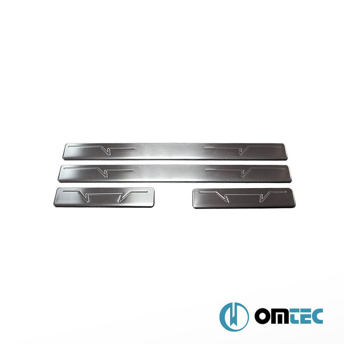 Line Kapı Eşiği 4 Prç. Paslanmaz Çelik (Parlak) - Honda Civic - SD IX - (2012 - 2016)