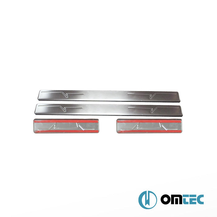 Line Kapı Eşiği 4 Prç. Paslanmaz Çelik (Parlak) - Honda Civic - SD IX - (2012 - 2016)