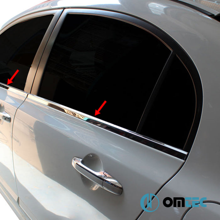 Cam Çıtası 6 Prç. Paslanmaz Çelik (Parlak) - Honda Civic - SD IX - (2012 - 2016)