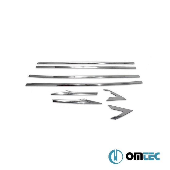 Cam Çıtası 8 Prç. Paslanmaz Çelik (Parlak) - Honda Civic - SD X - (2016 - 2022)