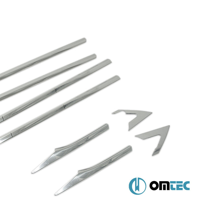 Cam Çıtası 8 Prç. Paslanmaz Çelik (Parlak) - Honda Civic - SD X - (2016 - 2022)