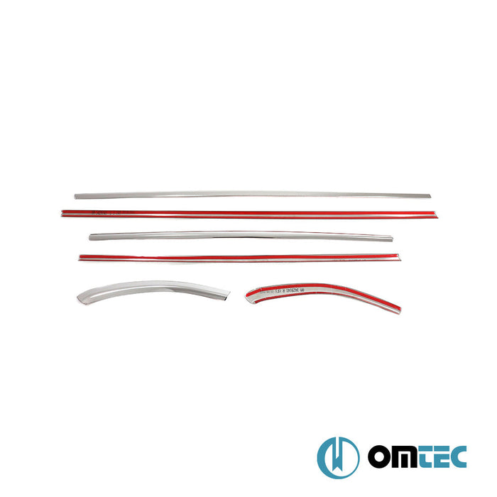 Cam Çıtası 6 Prç. Paslanmaz Çelik (Parlak) - Honda City - SD GN - (2019 - )