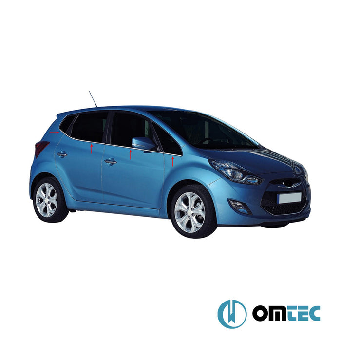Cam Çıtası 8 Prç. Paslanmaz Çelik (Parlak) - Kia Venga - HB 5D YN - (2009 - 2019)
