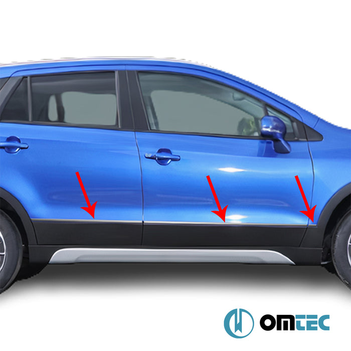 Yan Kapı Çıtası 6 Prç. Paslanmaz Çelik - Suzuki Sx4 S - Cross - SUV JY - (2013 - 2021)