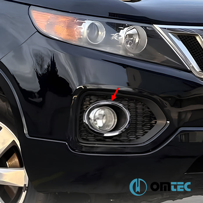 Sis Farı Cercevesi 2 Prç. P.Çelik Kaplama - Kia Sorento - SUV XM PRE - FL - (2009 - 2013)