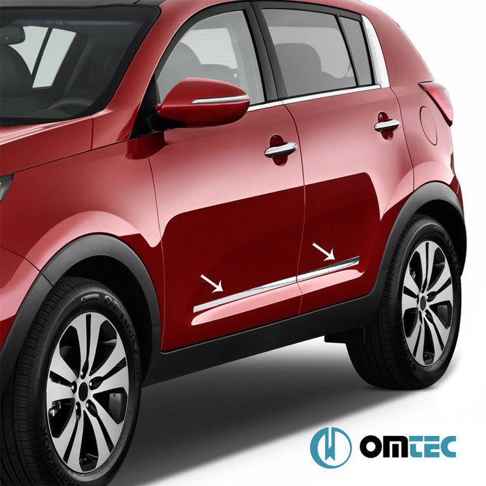 Yan Kapı Çıtası 4 Prç. Paslanmaz Çelik (Parlak) - Kia Sportage - SUV SL - (2010 - 2015)