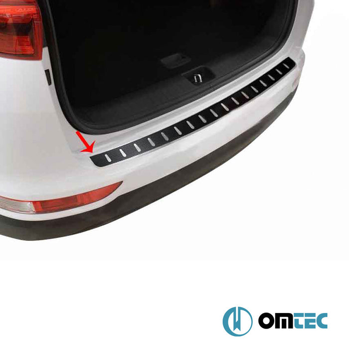 Karbon Folyolu Arka Tampon Eşiği Paslanmaz Çelik - Kia Sportage - SUV QL PRE - FL - (2015 - 2018)