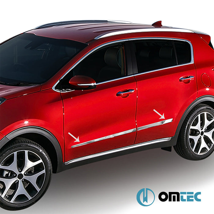 Yan Kapı Çıtası 4 Prç. Paslanmaz Çelik (Parlak) - Kia Sportage - SUV QL - (2015 - 2021)