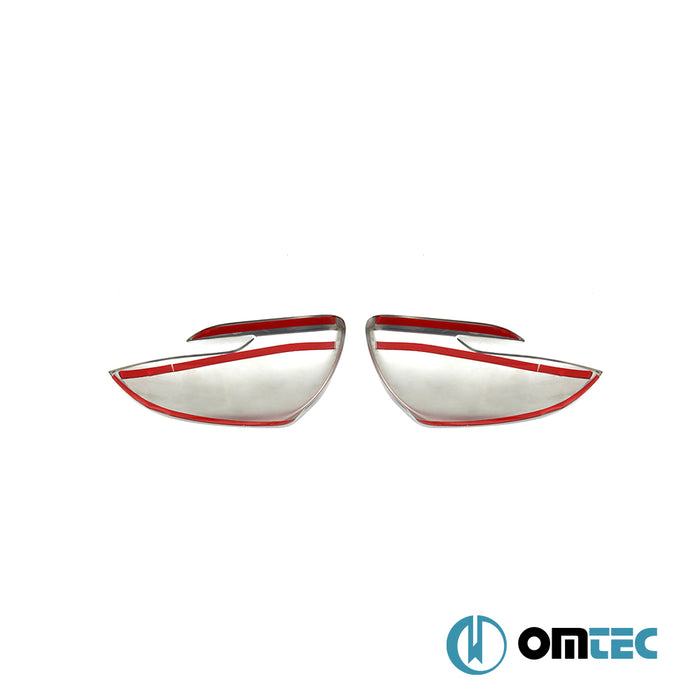 Ayna Kapağı 2 Prç. (Sinyalli) Paslanmaz Çelik - Kia Rio - HB 5D YB/SC -  (2017 - )