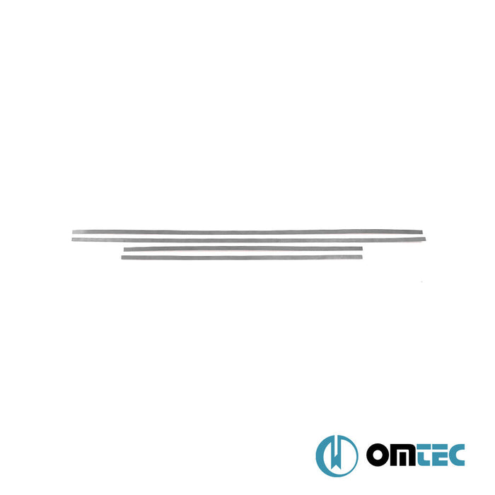 Kapı Eşiği Dekor Çıtası 4 Prç. Paslanmaz Çelik (Taşlı) - Mercedes - Benz 190 - SD W201 - (1982 - 1993)