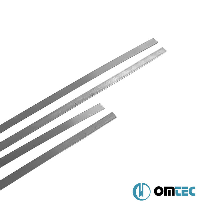 Kapı Eşiği Dekor Çıtası 4 Prç. Paslanmaz Çelik (Taşlı) - Mercedes - Benz 190 - SD W201 - (1982 - 1993)