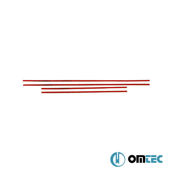 Kapı Eşiği Dekor Çıtası 4 Prç. Paslanmaz Çelik (Taşlı) - Mercedes - Benz 190 - SD W201 - (1982 - 1993)