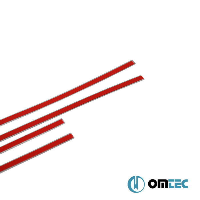 Kapı Eşiği Dekor Çıtası 4 Prç. Paslanmaz Çelik (Taşlı) - Mercedes - Benz 190 - SD W201 - (1982 - 1993)