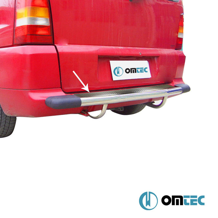 Norm Arka Tampon Eşiği Paslanmaz Çelik (Taşlı) - Mercedes - Benz Vito - VAN W638 - (1996 - 2003)