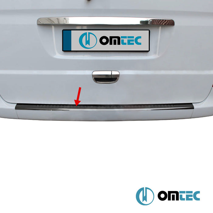 Norm Arka Tampon Eşiği Paslanmaz Çelik (Siyah) - Mercedes - Benz Vito - VAN W639 - (2003 - 2014)