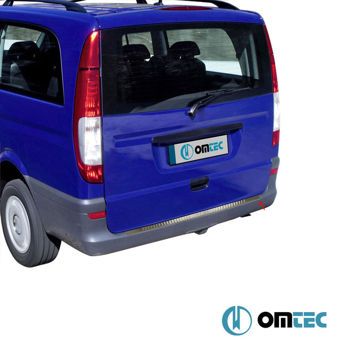 Norm Arka Tampon Eşiği Paslanmaz Çelik (Taşlı) - Mercedes - Benz Vito - VAN W639 - (2003 - 2014)