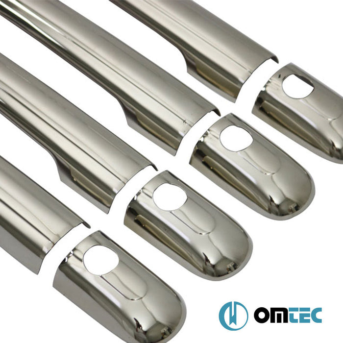 Kapı Kolu 4 Kapı 8 Prç. (H4) Paslanmaz Çelik (Parlak) - Mercedes - Benz Vito - VAN W638 - (1996 - 2003)