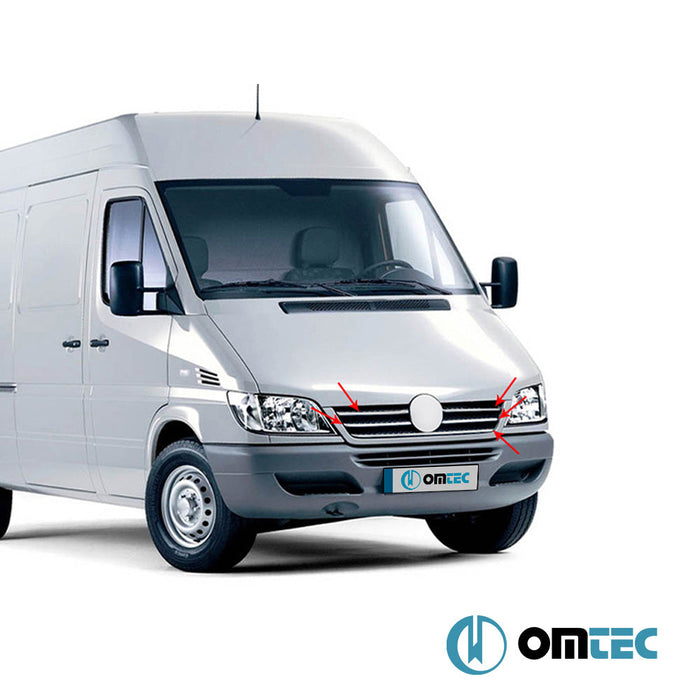 Ön Panjur 5 Prç. P.Çelik (Parlak) - Mercedes - Benz Sprinter - VAN W901 - (1995 - 2006)