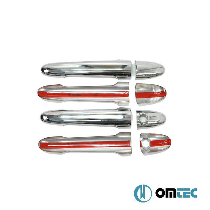 Kapı Kolu 4 Kapı 8 Prç. (H2) Paslanmaz Çelik (Parlak) - Volkswagen Crafter - VAN 2E - (2006 - 2017)