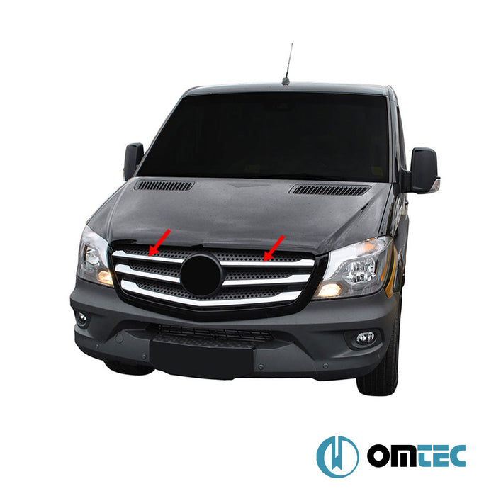 Ön Panjur 5 Prç. P.Çelik (Parlak) - Mercedes - Benz Sprinter - VAN W906 FL - (2013 - 2018)