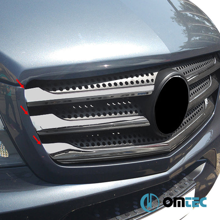 Ön Panjur 5 Prç. P.Çelik (Siyah) - Mercedes - Benz Sprinter - VAN W906 FL - (2013 - 2018)