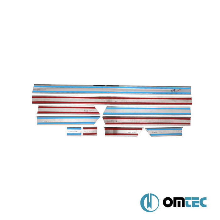 Yan Kapı Çıtası 10 Prç. Paslanmaz Çelik (Parlak) L2 - Mercedes - Benz Sprinter - VAN W906 - (2006 - 2018)