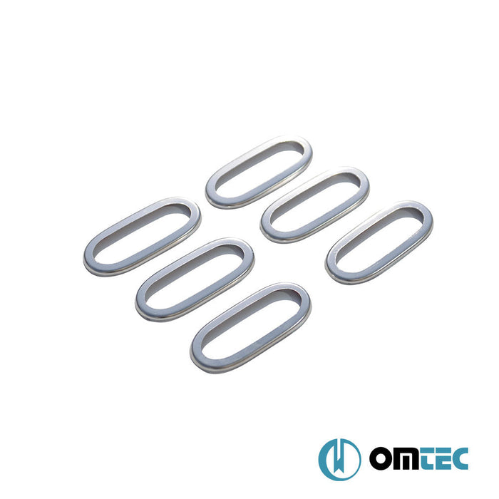 Reflektör Çerçevesi 6 Prç. Paslanmaz (Parlak) - Volkswagen Crafter - VAN 2E - (2006 - 2017)