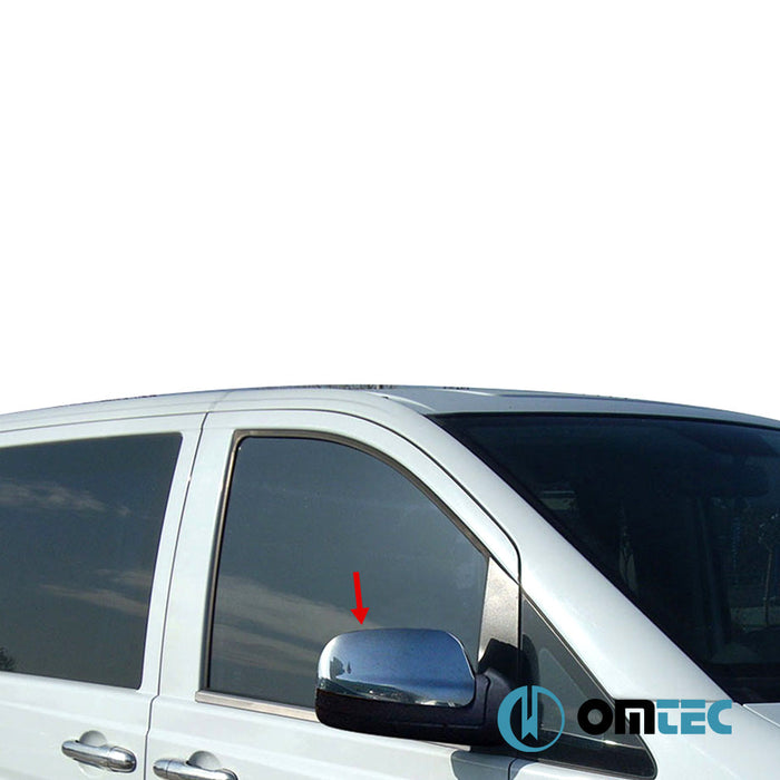 Ayna Kapağı 2 Prç. Paslanmaz Çelik (Parlak) - Mercedes - Benz Vito - VAN W639 FL - (2010 - 2014)
