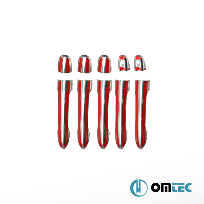 Kapı Kolu 5 Kapı 10 Prç. (H1) Paslanmaz Çelik (Parlak) - Mercedes - Benz Citan - MVN W415 - (2013 - 2021)