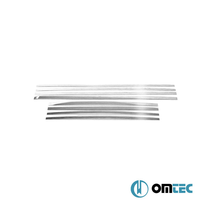 Kapı Eşiği Dekor Çıtası 8 Prç. Paslanmaz Çelik (Taşlı) - Mercedes - Benz E - Class - SD W124 - (1985 - 1996)