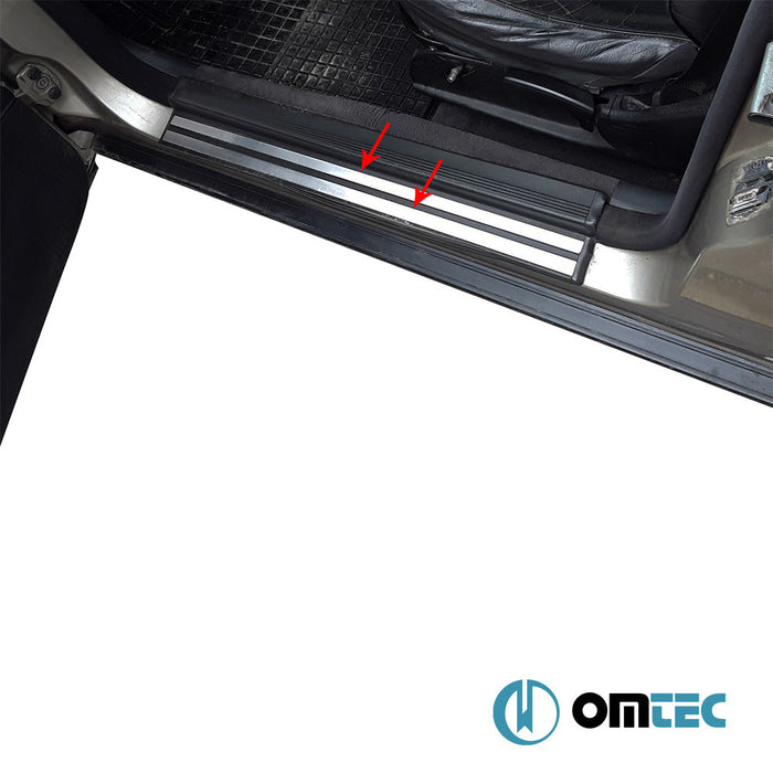 Kapı Eşiği Dekor Çıtası 8 Prç. Paslanmaz Çelik (Taşlı) - Mercedes - Benz E - Class - SD W124 - (1985 - 1996)