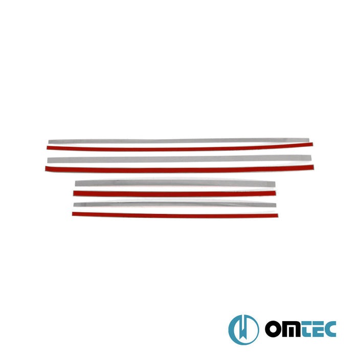 Kapı Eşiği Dekor Çıtası 8 Prç. Paslanmaz Çelik (Taşlı) - Mercedes - Benz E - Class - SD W124 - (1985 - 1996)