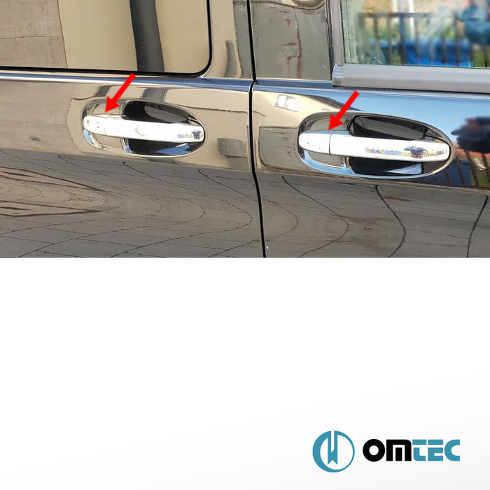 Kapı Kolu 3 Kapı 6 Prç. (H1S1) Paslanmaz Çelik (Parlak) (Keyless) - Mercedes - Benz Vito - VAN W447 - (2014 - )