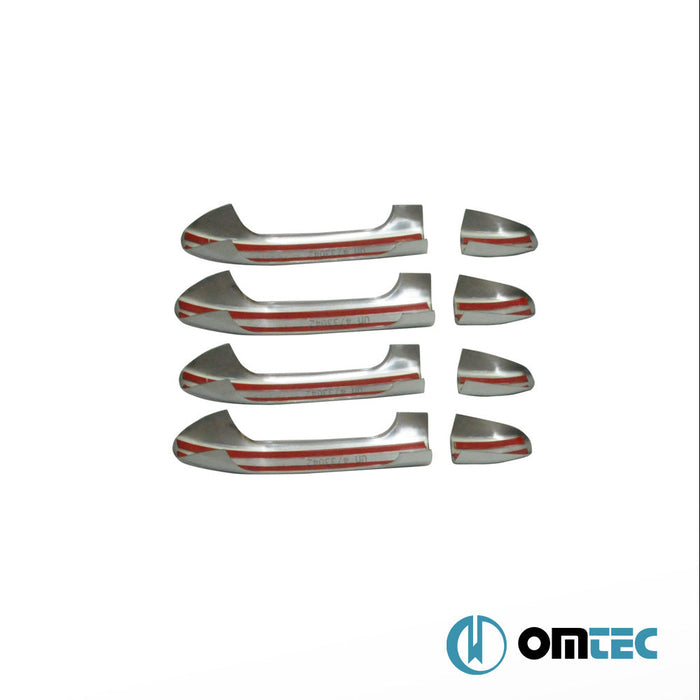 Kapı Kolu 4 Kapı 8 Prç. (H1S1) Paslanmaz Çelik (Parlak) (Keyless) - Mercedes - Benz Vito - VAN W447 - (2014 - )