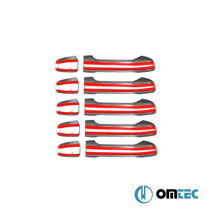 Kapı Kolu 5 Kapı 10 Prç. (H1S1) Paslanmaz Çelik (Parlak) (Keyless) - Mercedes - Benz Vito - VAN W447 - (2014 - )