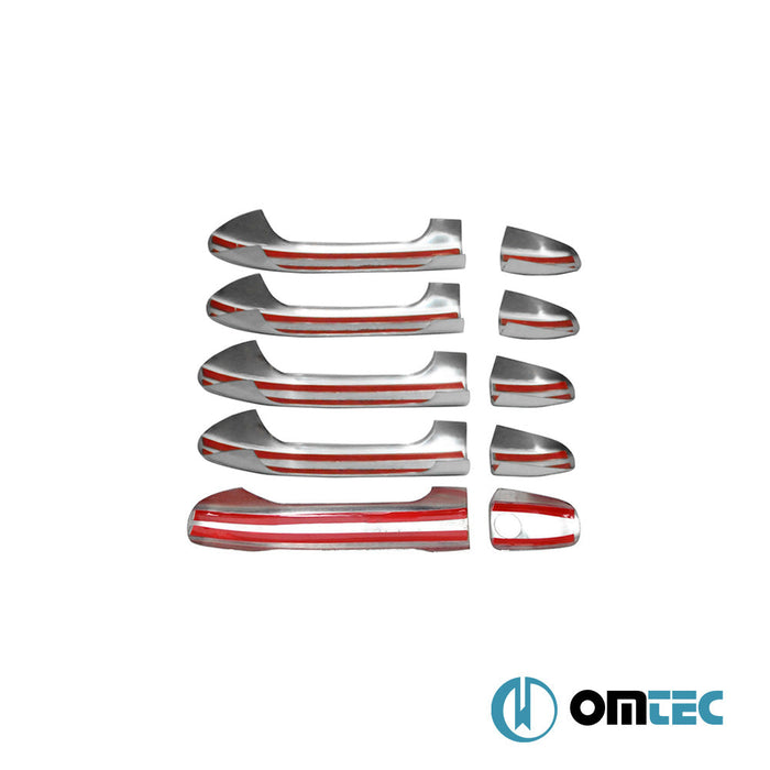 Kapı Kolu 5 Kapı 10 Prç. (H1) Paslanmaz Çelik (Parlak) - Mercedes - Benz Vito - VAN W447 - (2014 - )