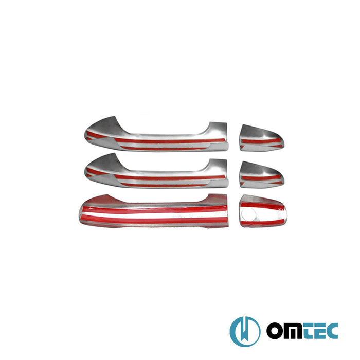 Kapı Kolu 3 Kapı 6 Prç. (H1) Paslanmaz Çelik (Parlak) - Mercedes - Benz Vito - VAN W447 - (2014 - )