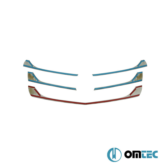 Ön Panjur 5 Prç. P.Çelik (Siyah) - Mercedes - Benz Vito - VAN W447 PRE - FL - (2014 - 2019)