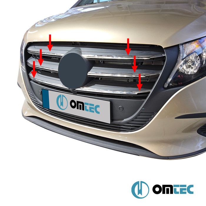 Ön Panjur 6 Prç. P.Çelik (Parlak) - Mercedes - Benz Vito - VAN W447 FL II - (2024 - )