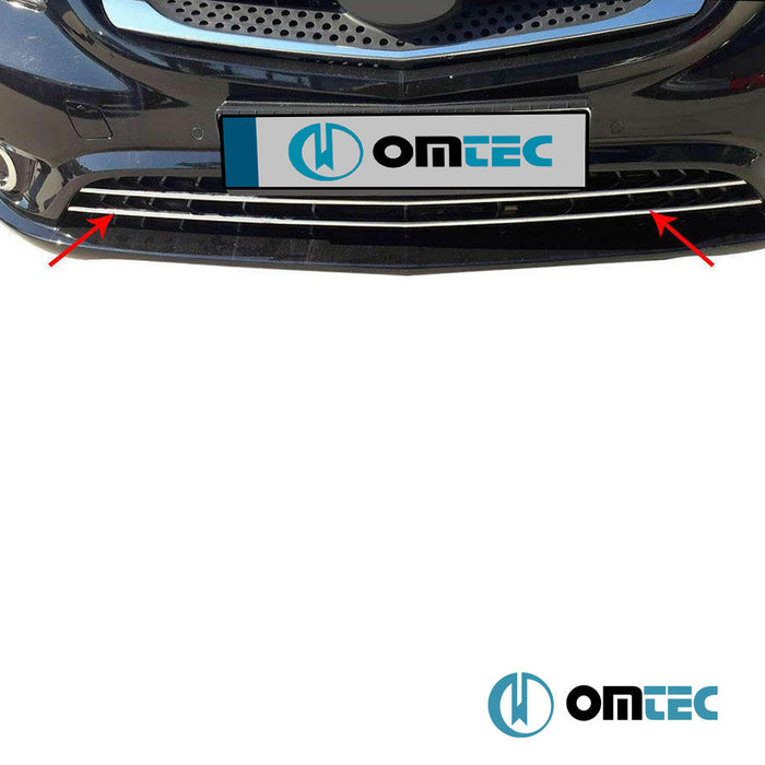 Ön Tampon Çıtası 2 Prç. P.Çelik (Parlak) - Mercedes - Benz Vito - VAN W447 PRE - FL - (2014 - 2019)