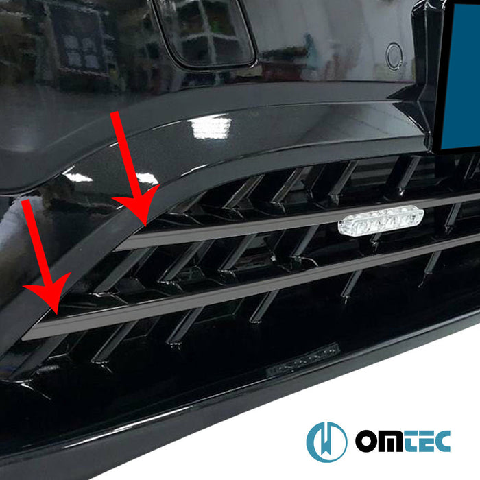 Ön Tampon Çıtası 2 Prç. P.Çelik (Siyah) - Mercedes - Benz Vito - VAN W447 PRE - FL - (2014 - 2019)