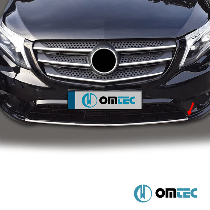 Ön Tampon Difüzör Çıtası P.Çelik (Parlak) - Mercedes - Benz Vito - VAN W447 PRE - FL - (2014 - 2019)