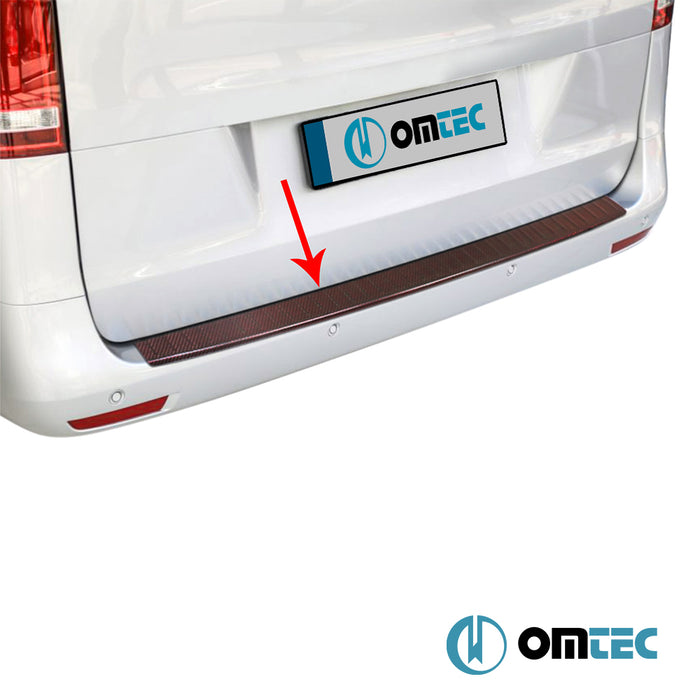 Arka Tampon Eşiği (Karbon - Kırmızı) - Mercedes - Benz Vito - VAN W447 - (2014 - )