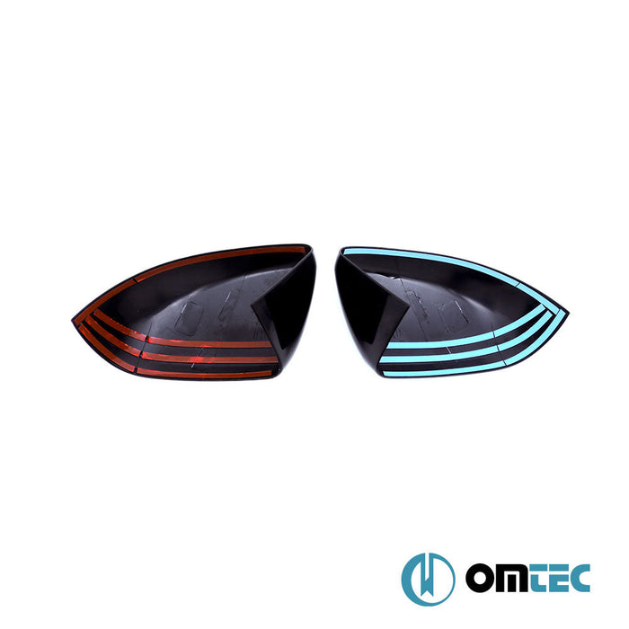 Ayna Kapağı 2 Prç. ABS Piano Siyah - Mercedes - Benz Vito - VAN W447 - (2014 - )